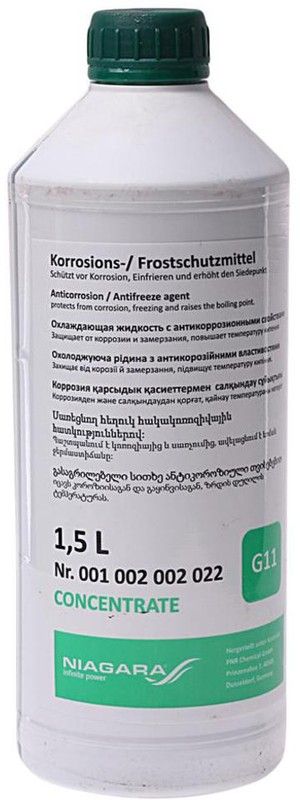 Купить Niagara 001002002022 антифриз концентрат Зеленый 1.5л.